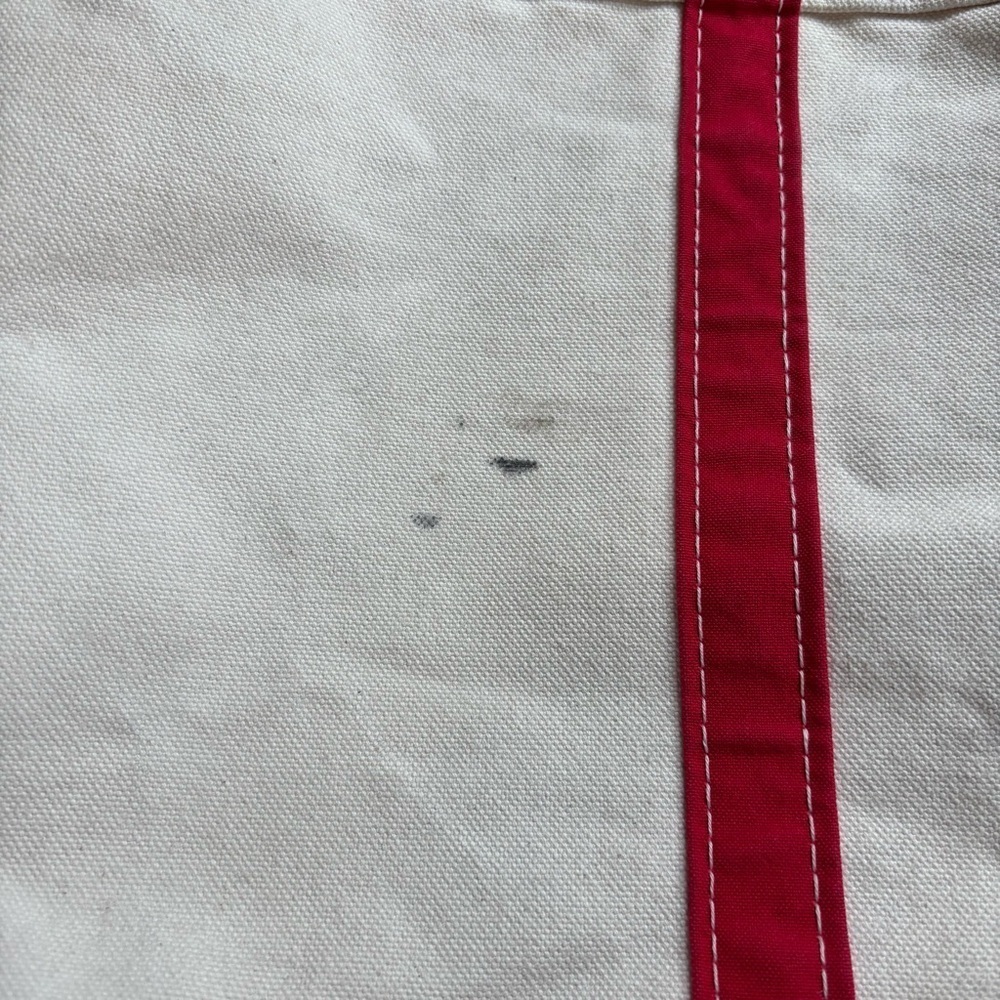 🎈Vintage LL Bean Red and White Canvas Boat and Tote Bag - Picture 6 of 9